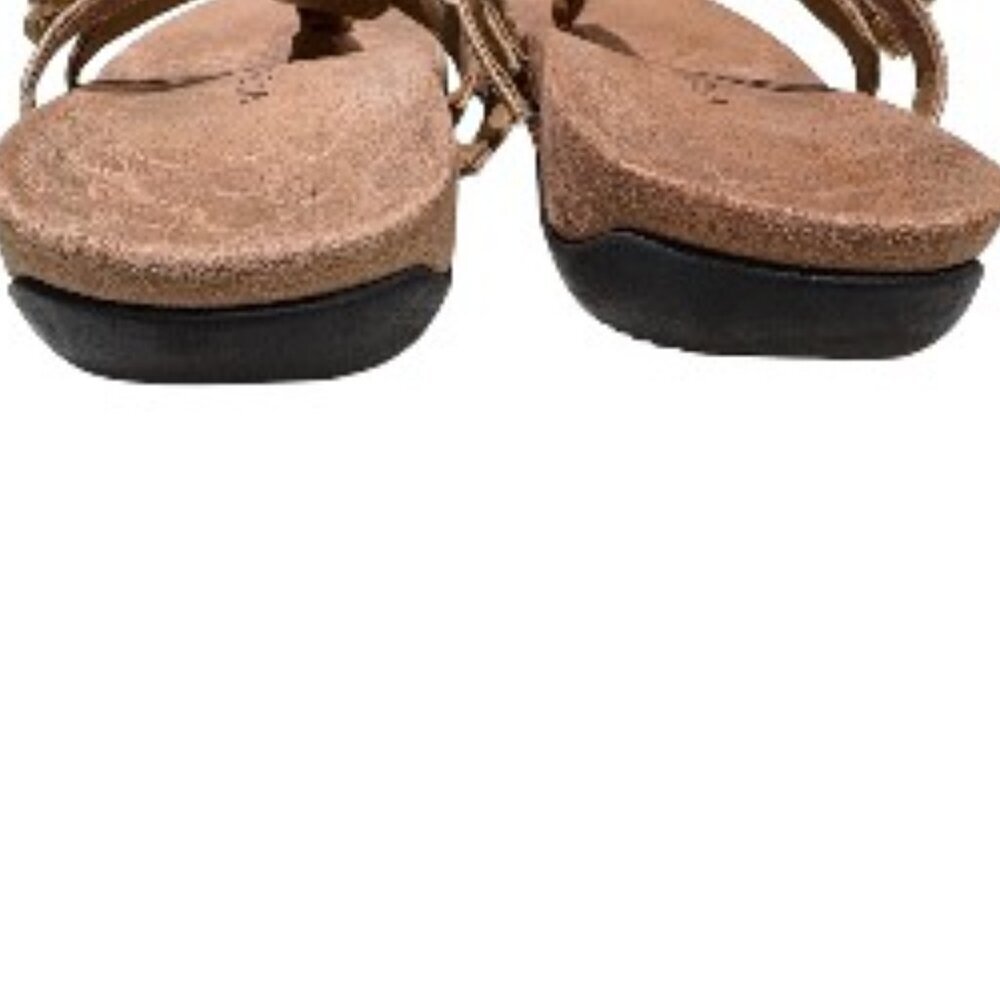 Vionic Adjustable Slip-on Orthotic Thong Sandal Toffee/Brown Size 10 - Picture 3 of 9